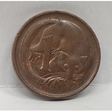 AUSTRALIA 1980 . ONE 1 CENT COIN . FEATHER-TAILED GLIDER
